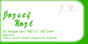 jozsef mozl business card